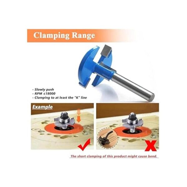 Mesee T Ranura Router Bit 14 Pulgada Mango Recto TTrack