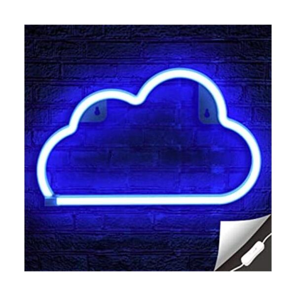Lumoonosity Letrero de neón de nube luz de neón azul_1