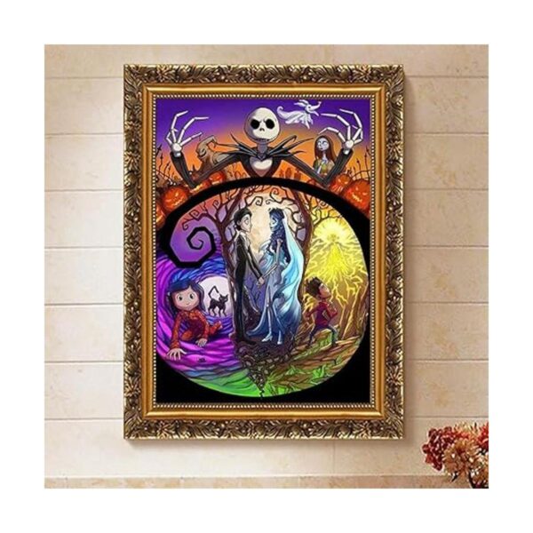Jack and Sally Pintura de diamantes para Halloween de 12