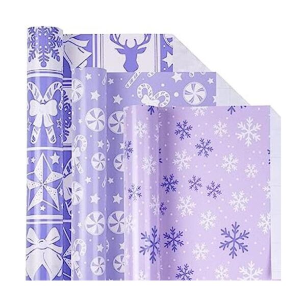 LeZakaa Mini rollo de papel de regalo de Navidad diseño_1