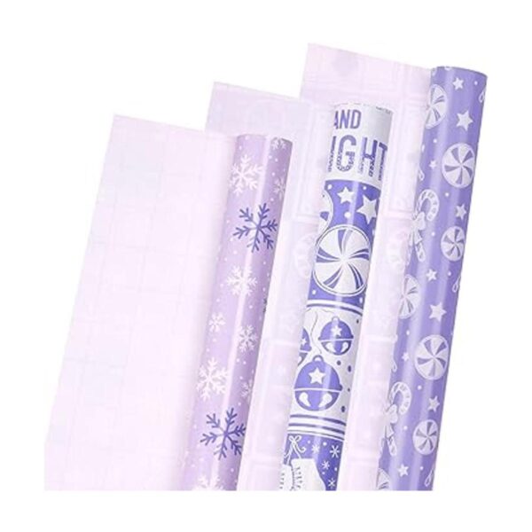 LeZakaa Mini rollo de papel de regalo de Navidad diseño_6