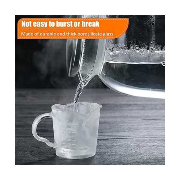 Taza medidora de espresso de 2.5 onzas de doble boquilla