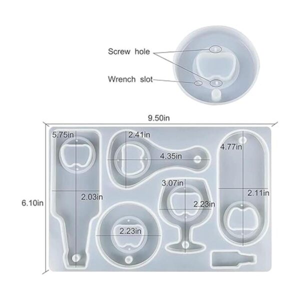 Kit de moldes de resina para abrebotellas moldes de