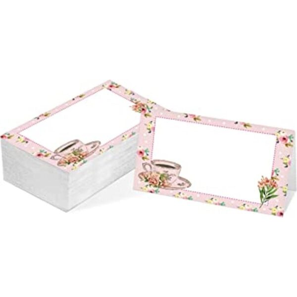 Tarjeta de mesa con temática de fiesta de té paquete de_1