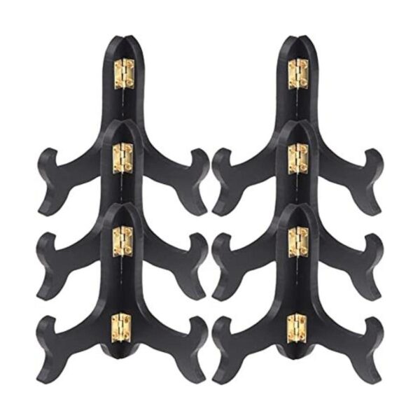 LOCOLO 6 paquetes de soportes de madera negra para