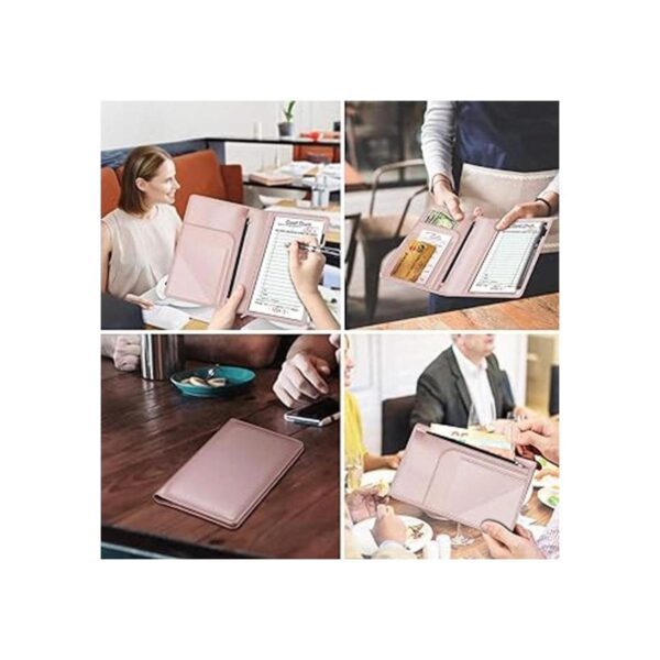 Libreta organizadora para meseros con bolsillo con_3