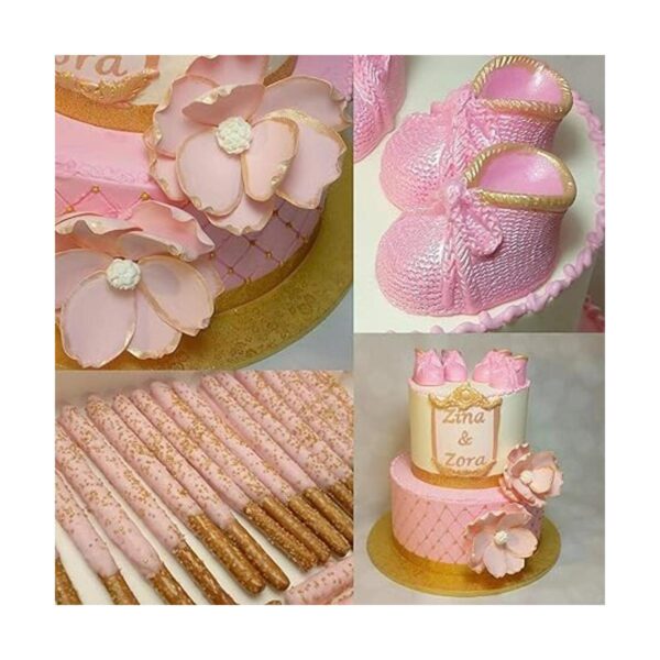 Molde de silicona para fondant diseño de botita de bebé_4