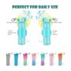 OLDLEY Botella de agua para niños con tapa de pajita_5