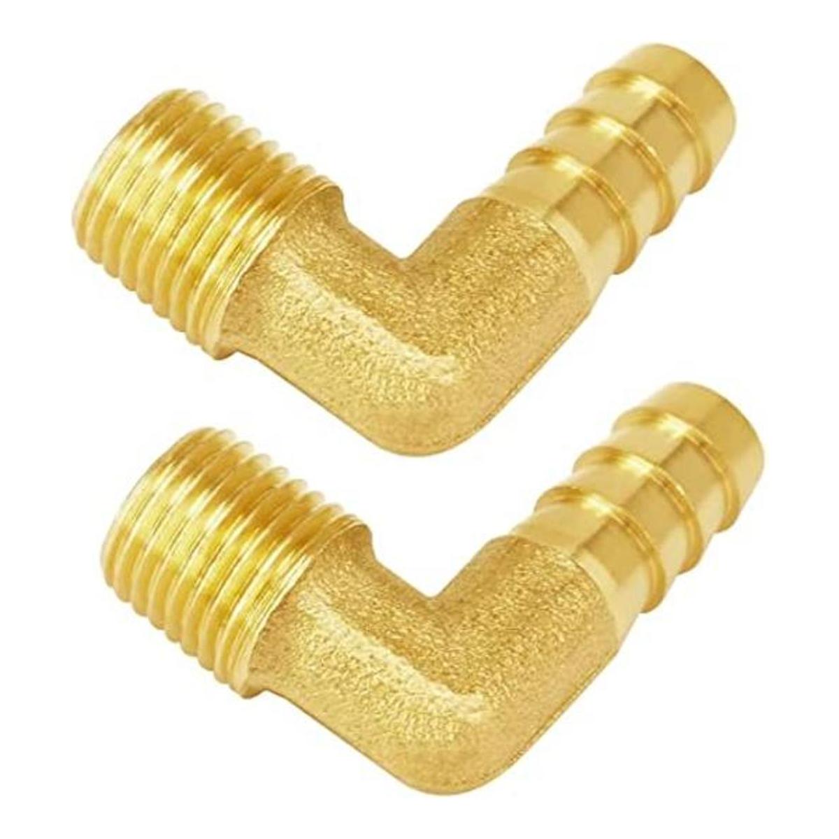 Joywayus Manguera de latón codo de 90 grados lengeta de
