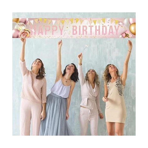 Enjoyfun Cartel de feliz cumpleaños para patio grande de