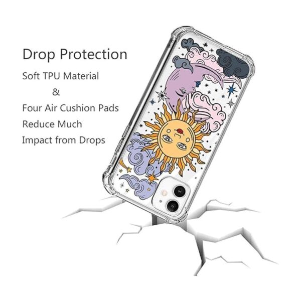 HEYORUN Sun Moon Design Funda transparente compatible con_4