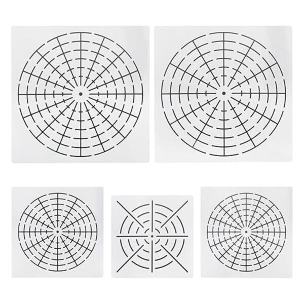MTQY Plantillas de mandala de plástico 5 en 1 kit de_1