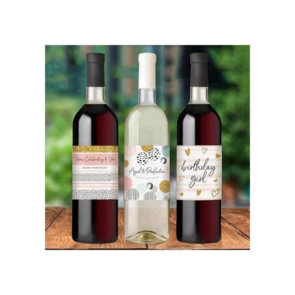 Etiquetas para botella de vino de cumpleaños juego de 6_3