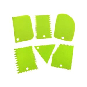 Juego de 6 raspadores de arcilla de plástico PZRT con_1