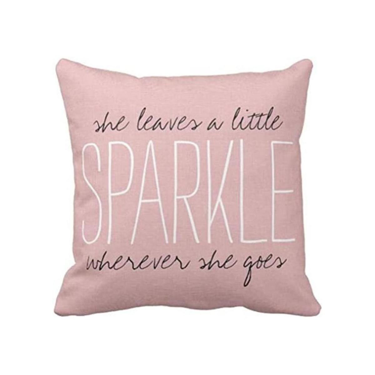Emvency Funda de almohada rústica rosa rubor brillante