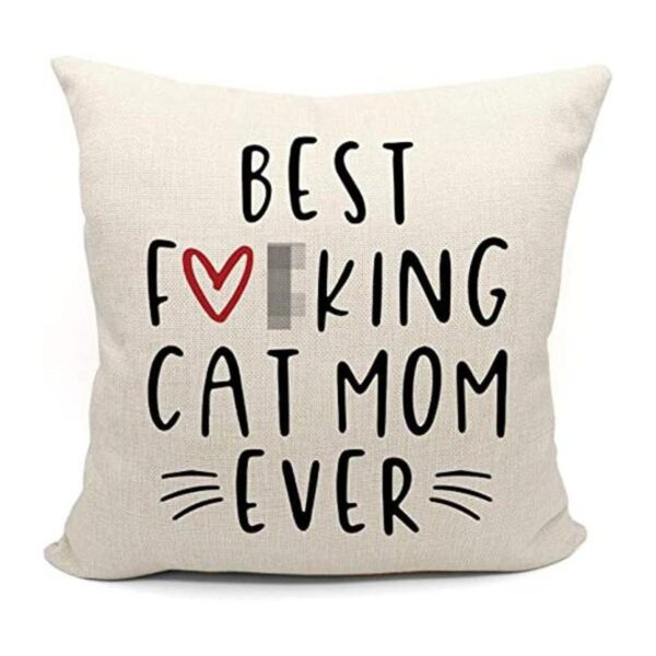 Manchengzi Best Cat Mom Ever Throw Funda de almohada_1
