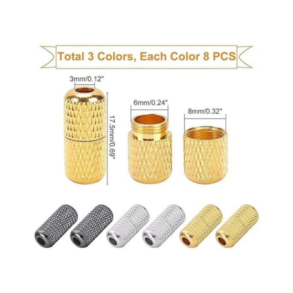 PH PandaHall 48 cordones de hebilla de 3 colores sin