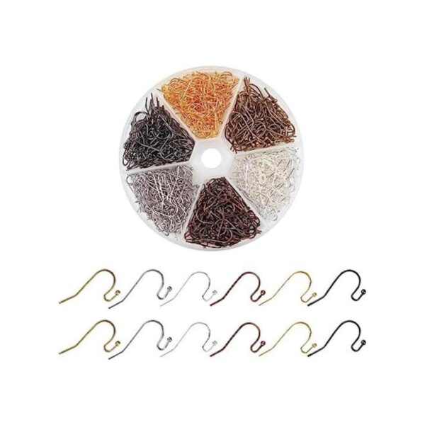 PH PandaHall 480 ganchos de aretes franceses de 6 colores