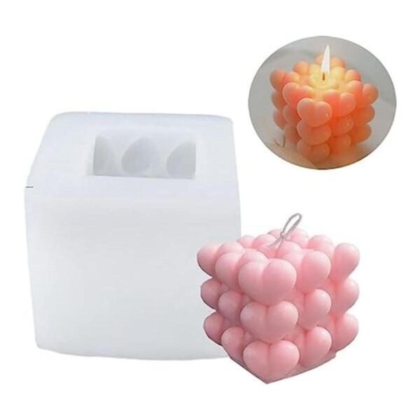 Ovatt Molde de vela en forma de corazón 3D molde de
