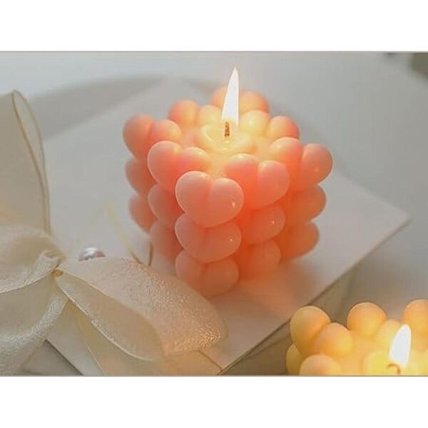 Ovatt Molde de vela en forma de corazón 3D molde de