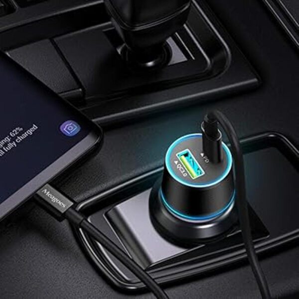 Meagoes Cargador de coche USB C adaptador de carga rápida_2