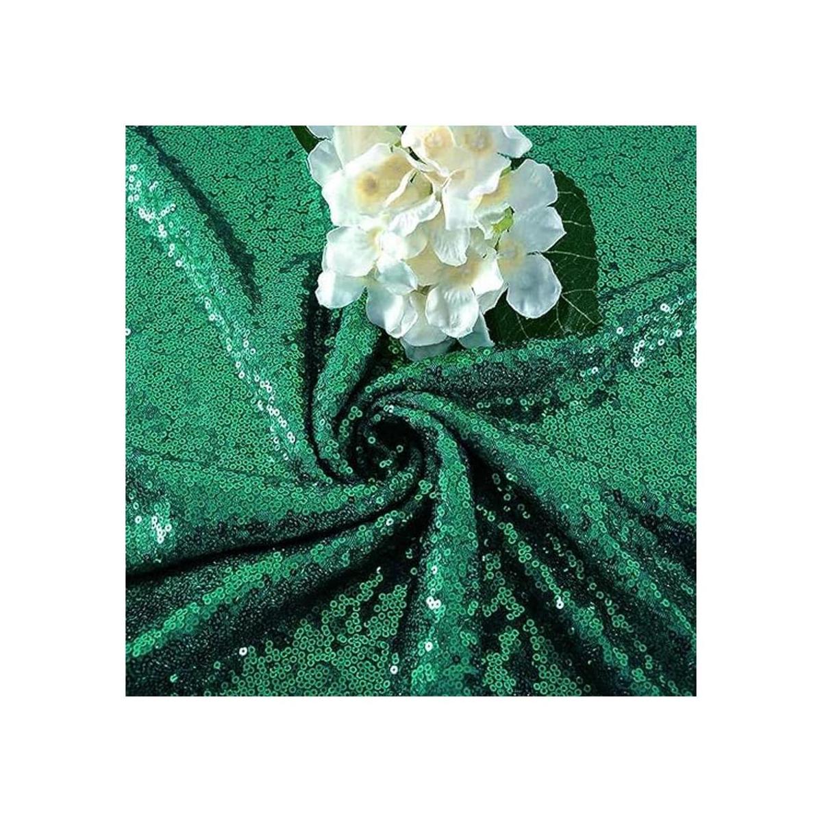 Tela de lentejuelas de The Yard tela verde brillante para
