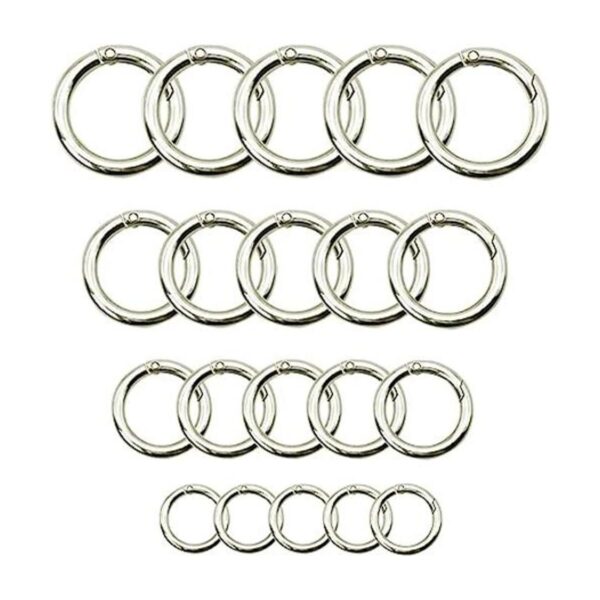 Maydahui 40 anillos de resorte de aleación de zinc clip