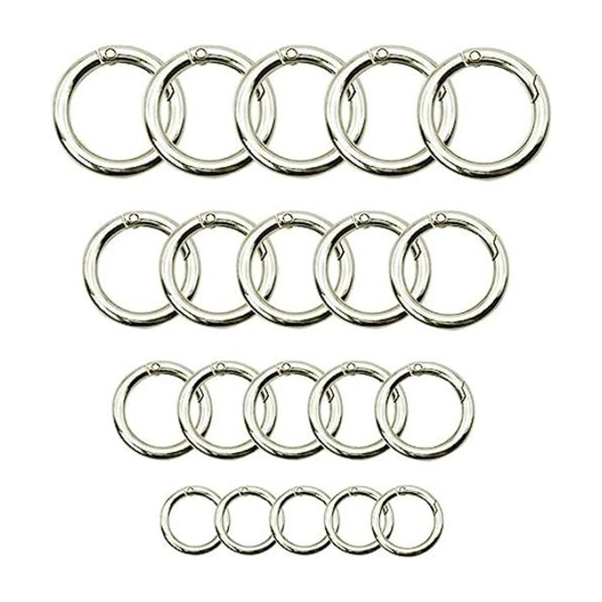 Maydahui 40 anillos de resorte de aleación de zinc clip