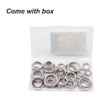 Maydahui 40 anillos de resorte de aleación de zinc clip