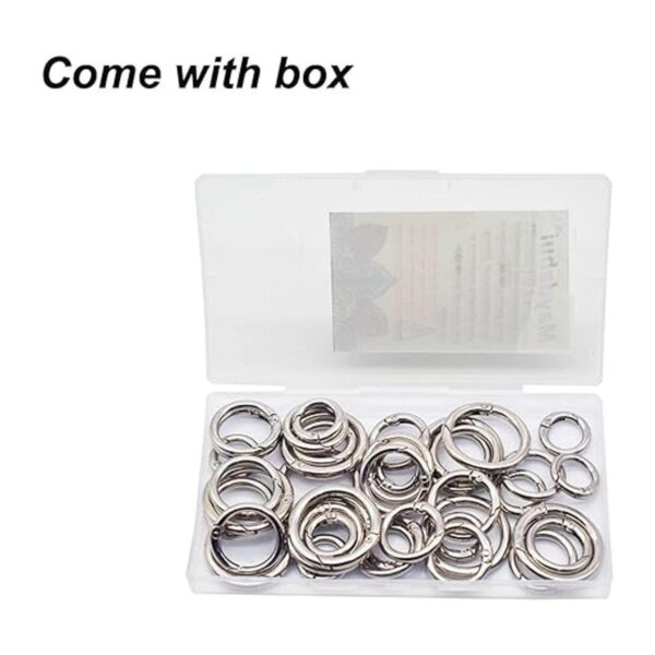 Maydahui 40 anillos de resorte de aleación de zinc clip