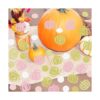 Confeti de calabaza y confeti de oro rosa con puntos_2