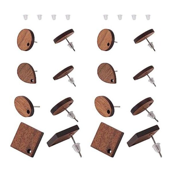FASHEWELRY 16 aretes de madera con lazo de lágrima rombo_1