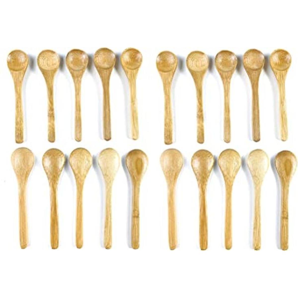 JapanBargain Cucharas de bambú para té o especias 2 4 x
