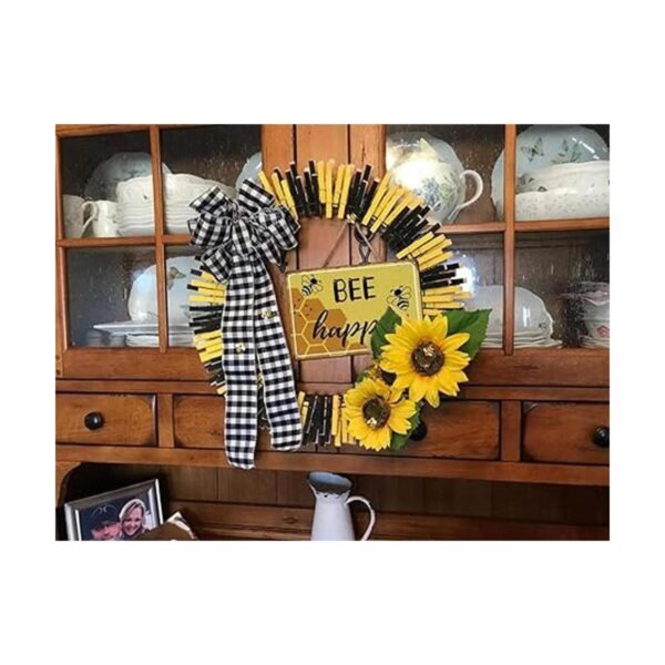 Eudora Mill Bee Happy Letrero de metal de 8 x 12