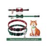 LLHK Paquete de 4 collares de Navidad para gatos con