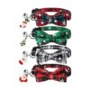 LLHK Paquete de 4 collares de Navidad para gatos con