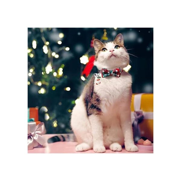LLHK Paquete de 4 collares de Navidad para gatos con