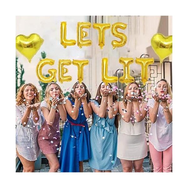 KUNGOON Lets Get Lit Guirnalda de globos de Navidad_3