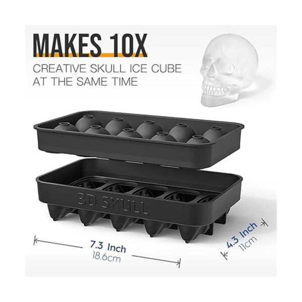 HAVOER Molde de cubo de hielo de calavera 3D molde_4