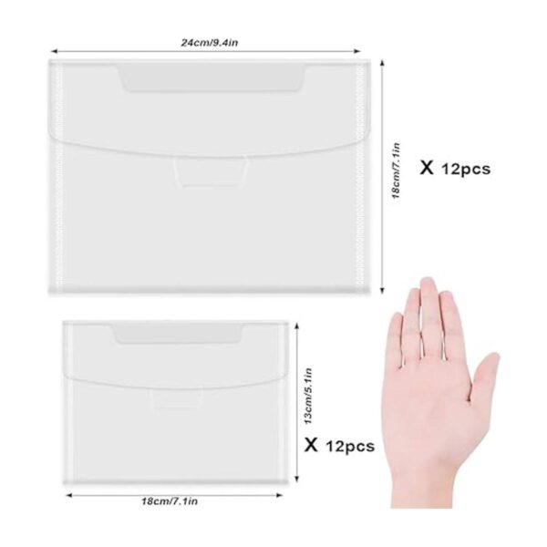 IOUALEY 24 bolsas de almacenamiento transparentes para