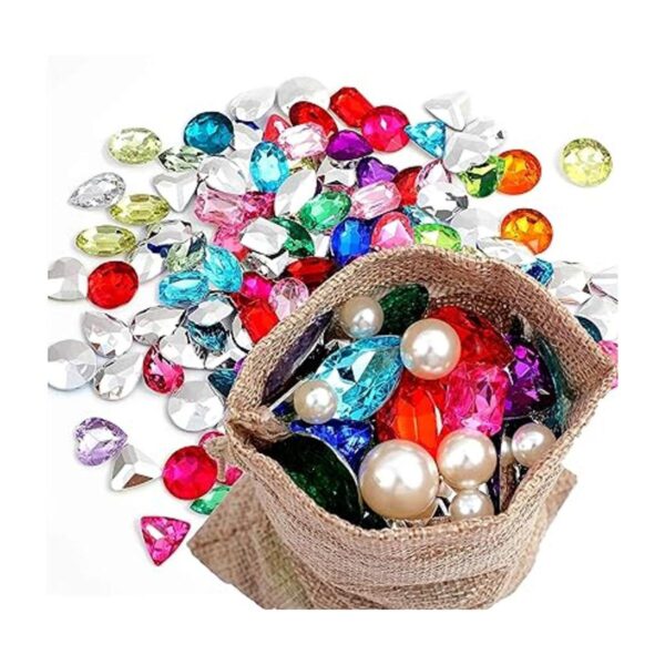 DEODARI 115 joyas de tesoro falsas con perlas en bolsa de_3