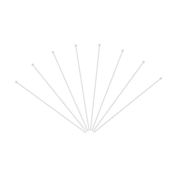 Craftdady 115 alfileres de cabeza de bola de plata de_1