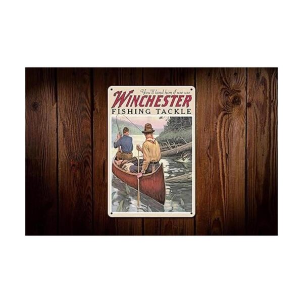 KENSILO Bar Vintage Retro Metal Tin Sign Winchester Fish_3