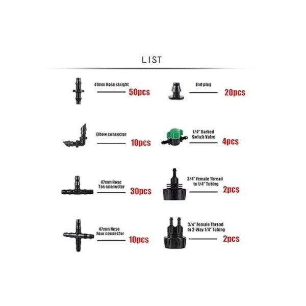 Kit de accesorios de riego de 128 piezas de conectores de_2