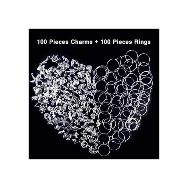 Jdesun 100 piezas de anillos de cristal de vino y