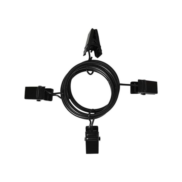 LLPJS Paquete de 40 anillos de cortina con clips ganchos_3