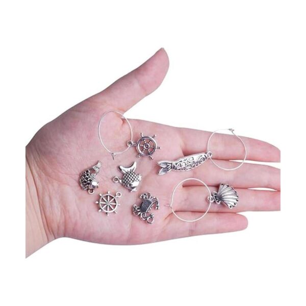 Jdesun 100 piezas de anillos de cristal de vino y