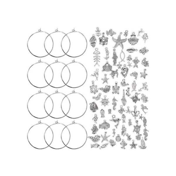 Jdesun 100 piezas de anillos de cristal de vino y