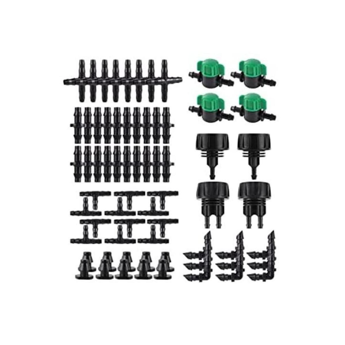 Kit de accesorios de riego de 128 piezas de conectores de