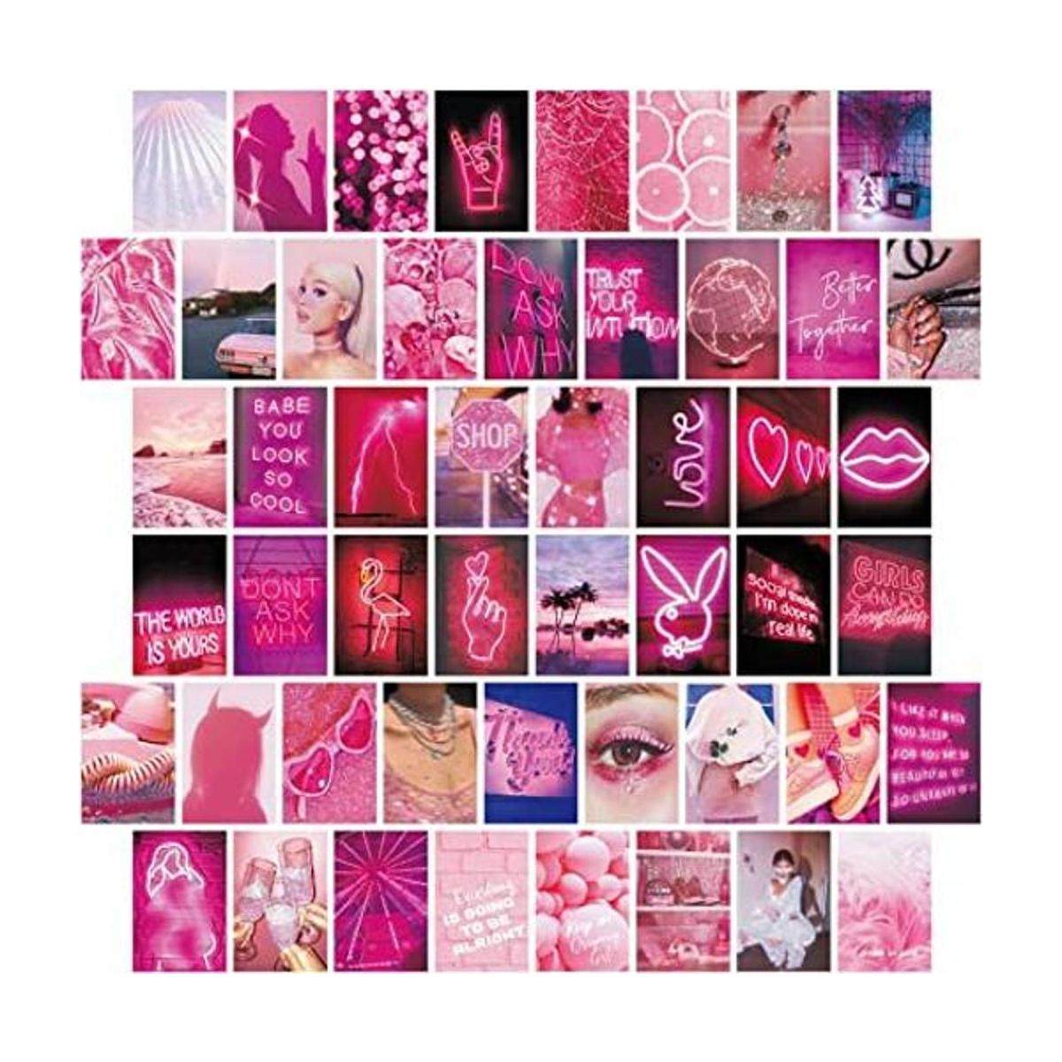 Kit de collage de pared de 50 piezas de imágenes estéticas